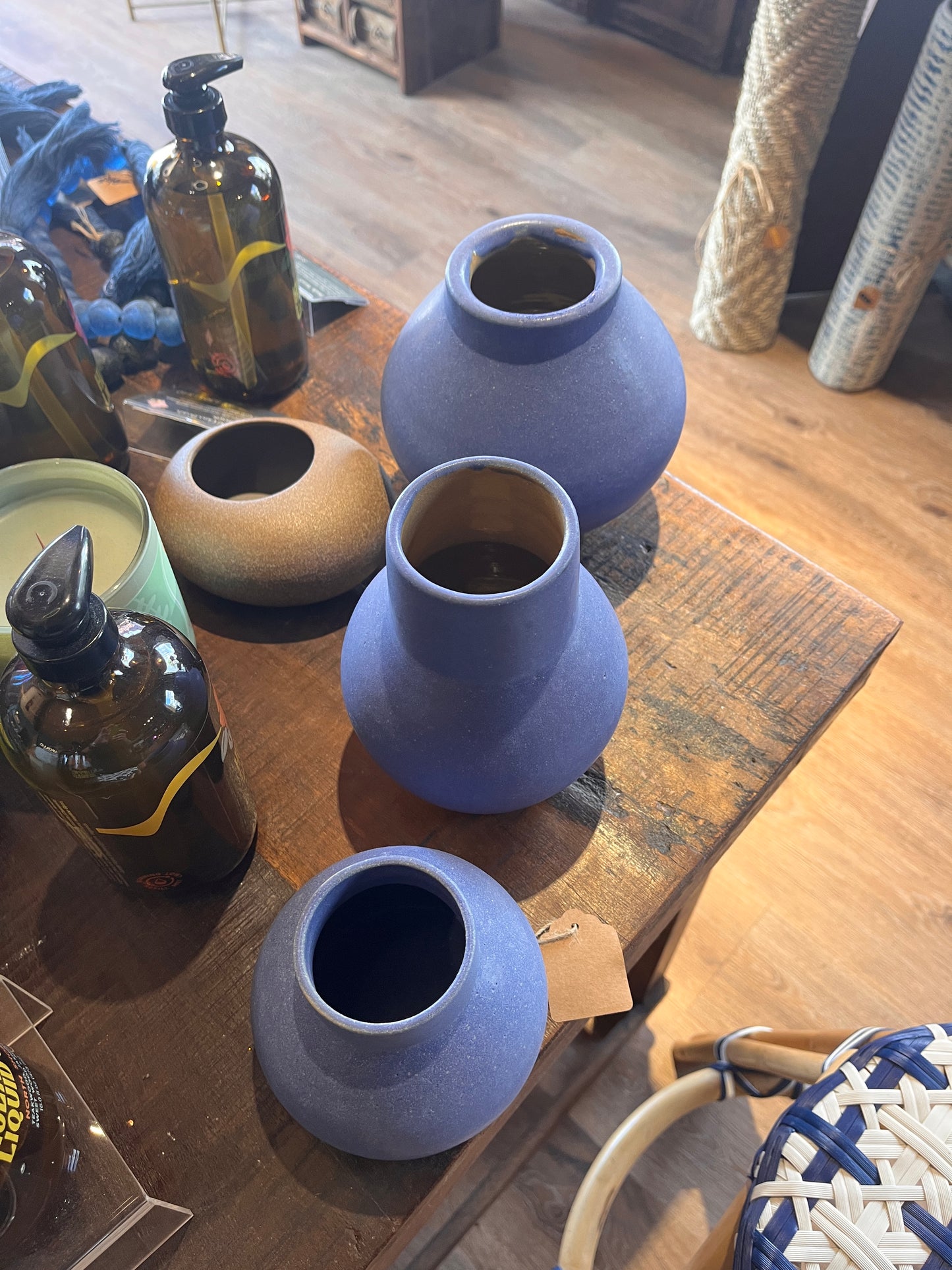 Lofi Potter Blue Bud Vase