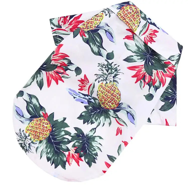 Camisetas hawaianas tropicales para perros