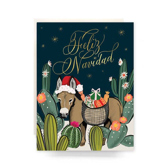 Feliz Navidad Holiday Greeting Card: Single Card