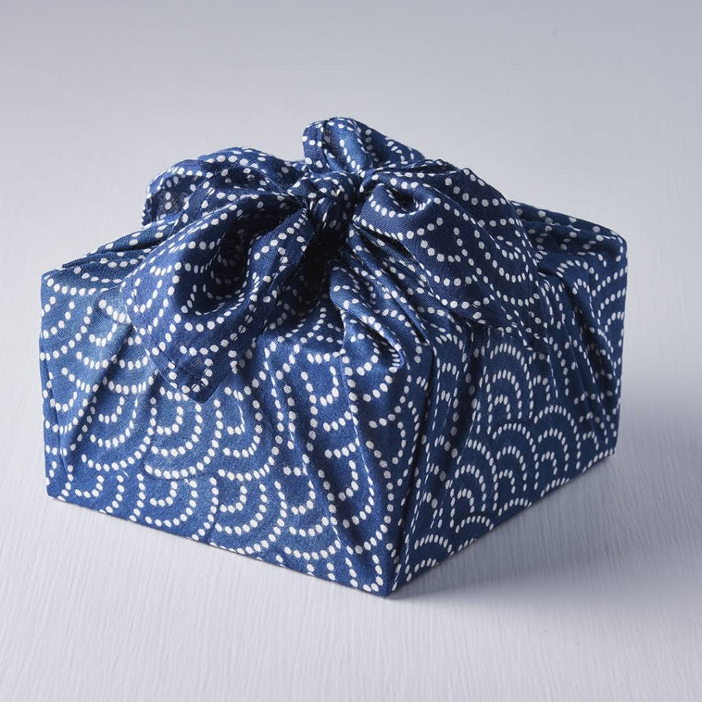 Blue reusable Furoshiki