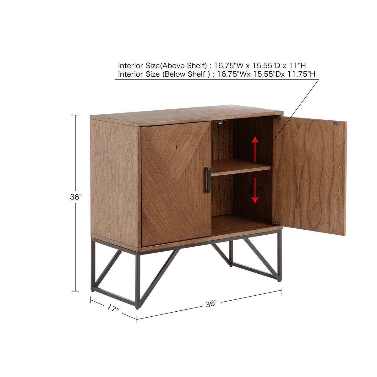 Mueble con acento de mediados de siglo