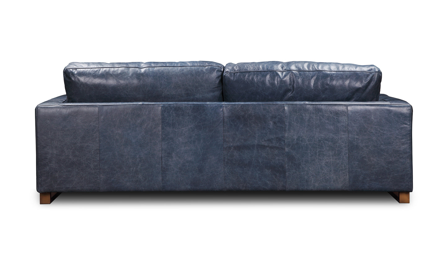 Nikoly Black Leather Sofa