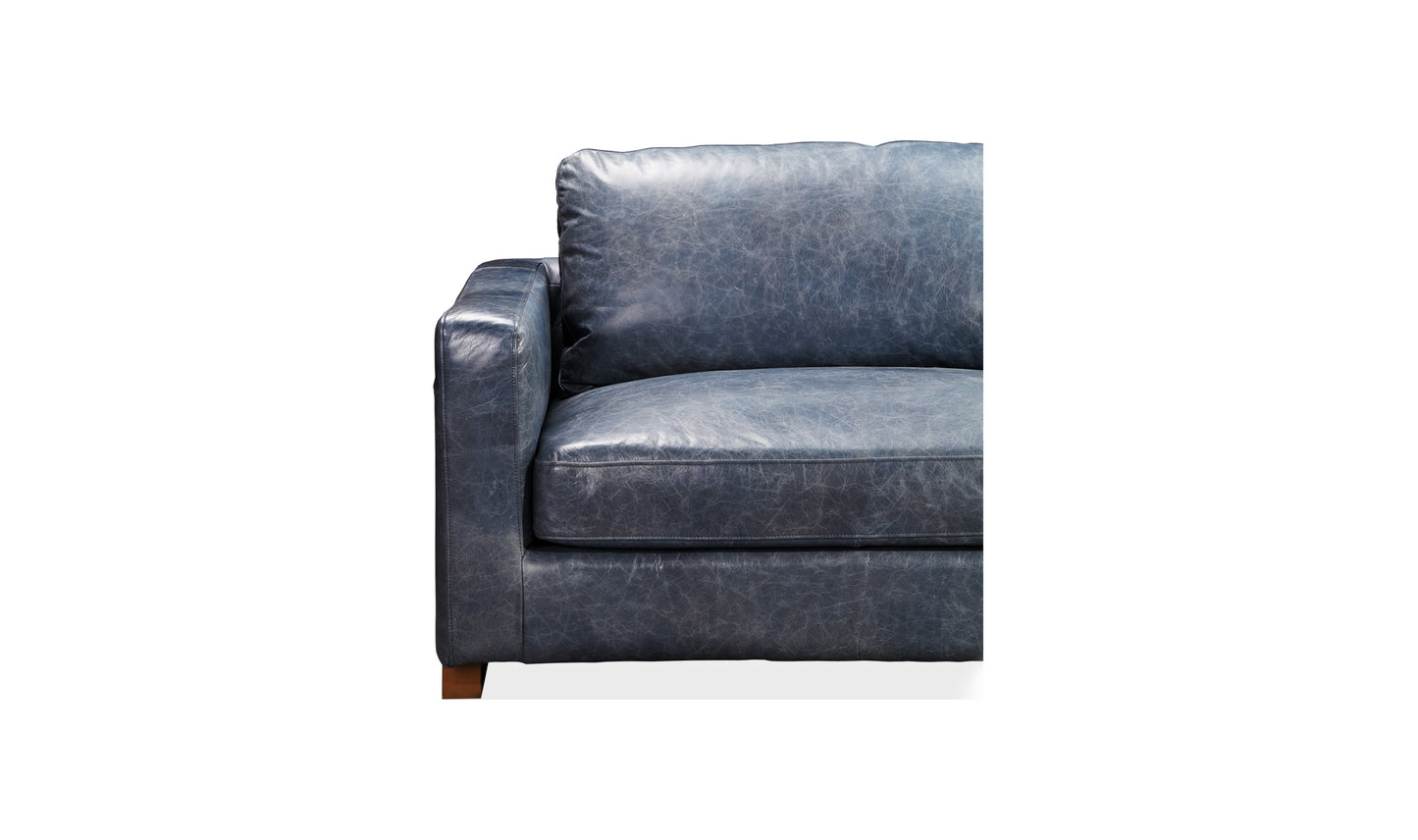 Nikoly Black Leather Sofa