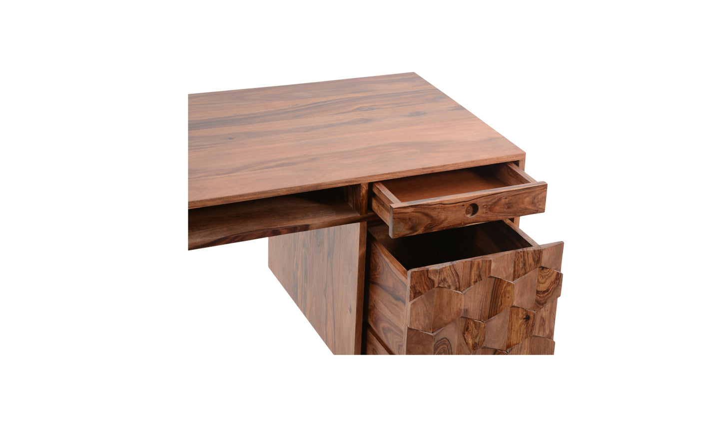 O2 Sheesham Wood Desk