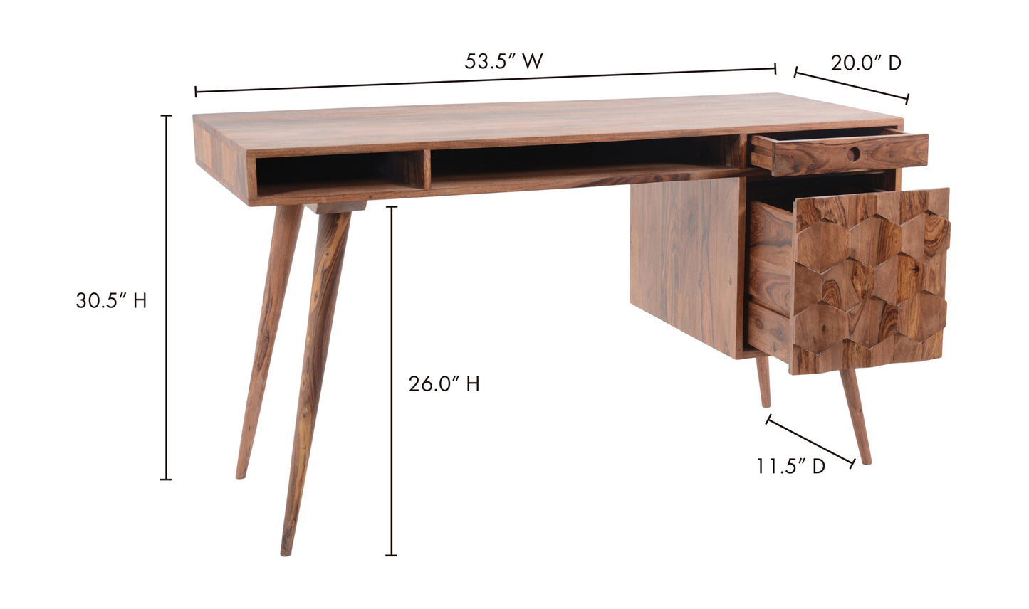 Escritorio de madera Sheesham O2