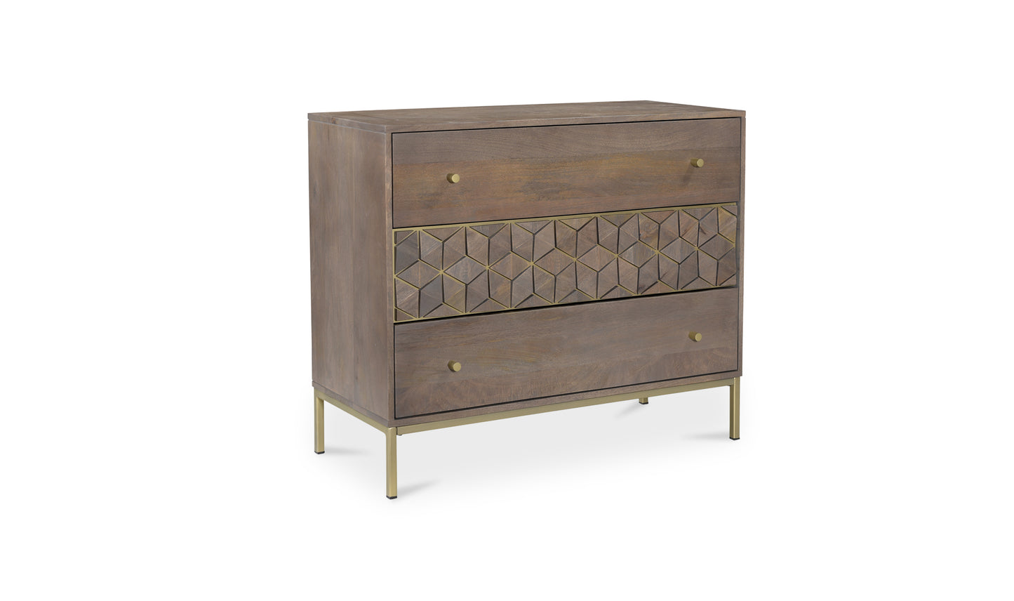 Corolla Three-Drawer Nightstand