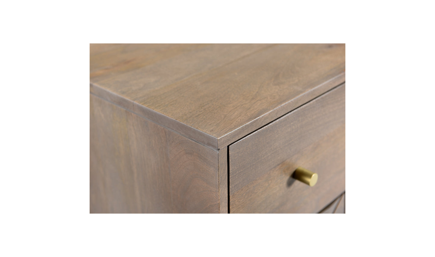 Corolla Three-Drawer Nightstand