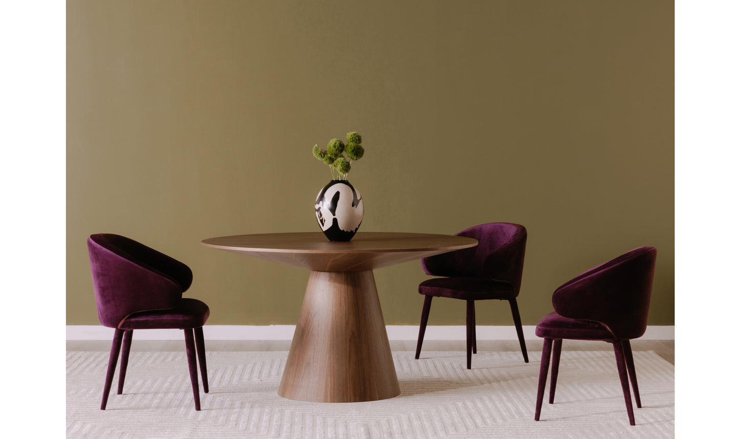 Silla de comedor morada Stewart