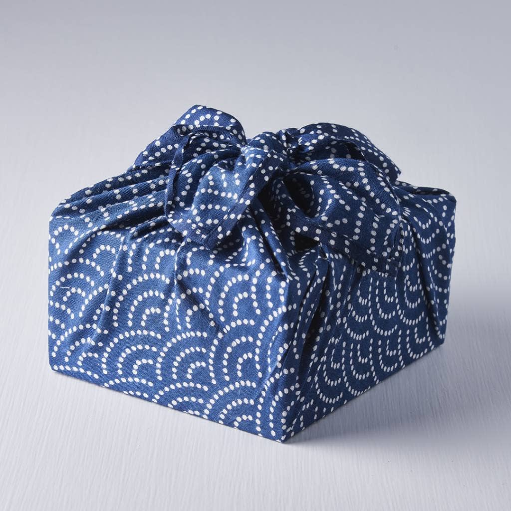 Blue reusable Furoshiki