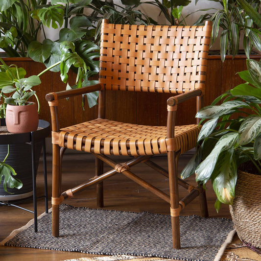 Java Rattan and Lava Arm Chair