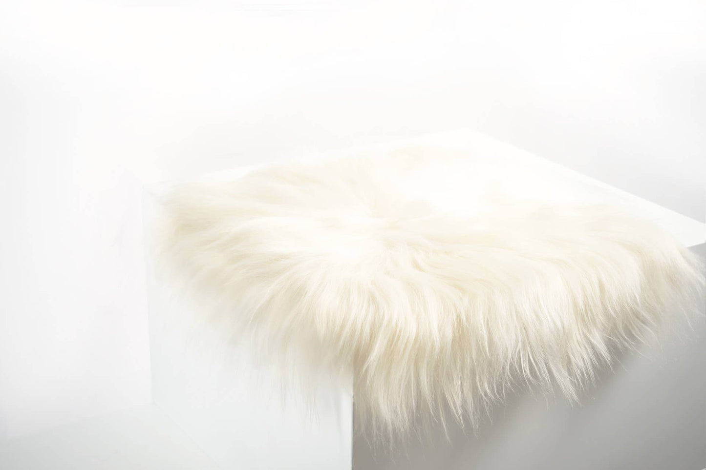 White Icelandic Sheepskin Chair Pad