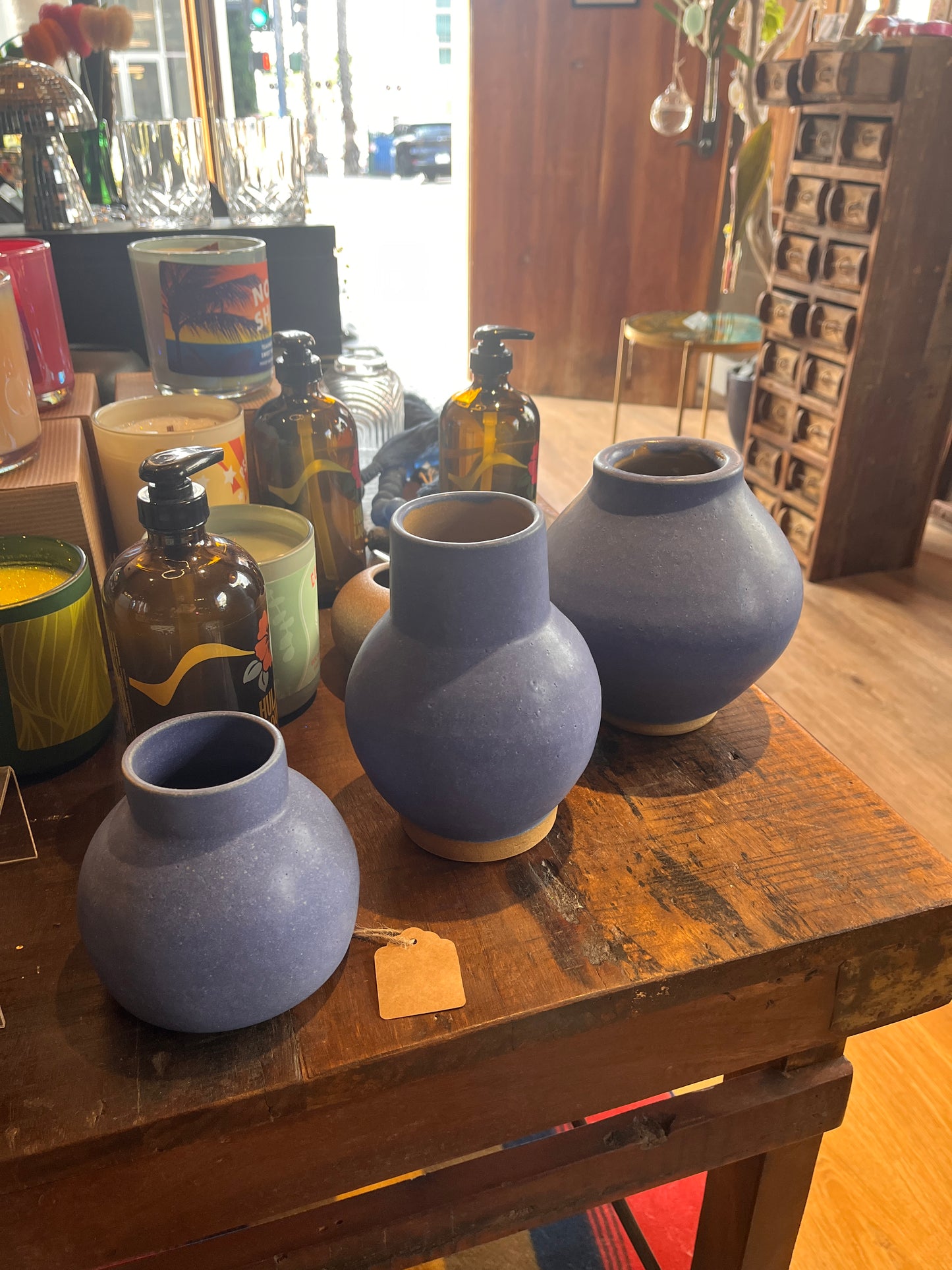 Lofi Potter Blue Bud Vase