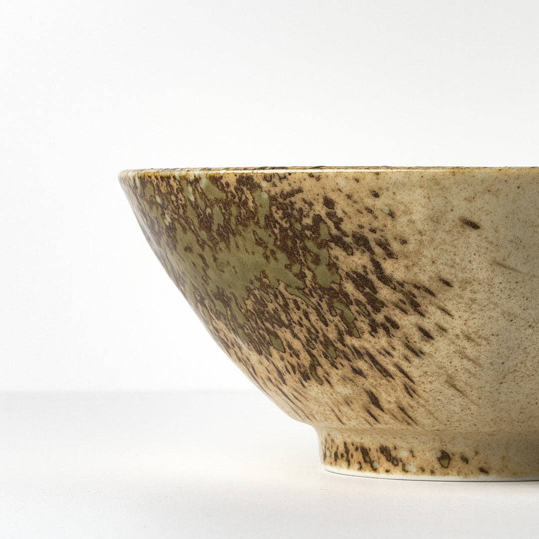 Japanese Terracotta Green Udon Bowl