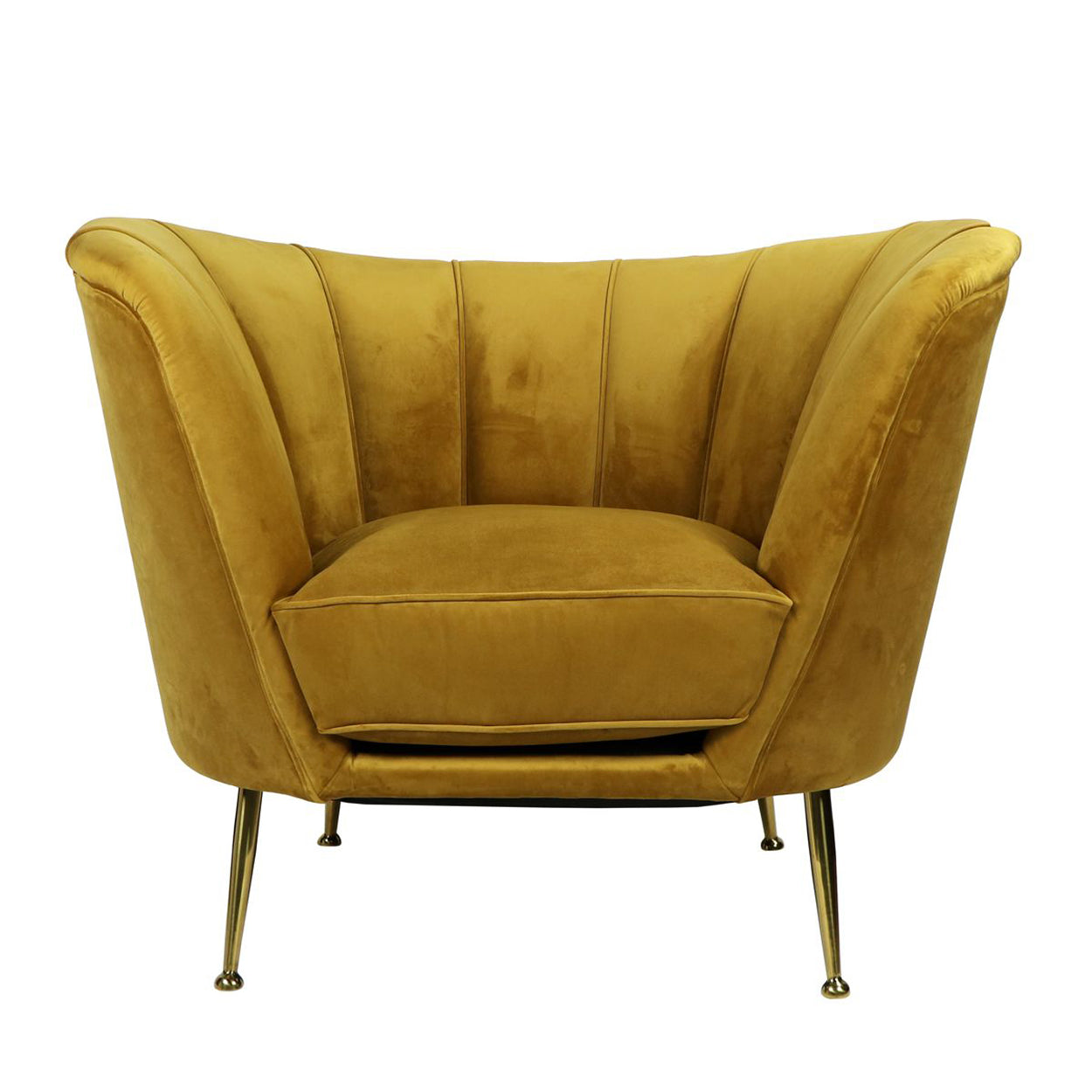 Conrad Mustard Velvet Tub Chair