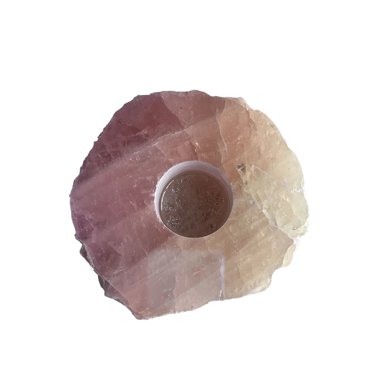 Aura Rose Quartz Candle Holder