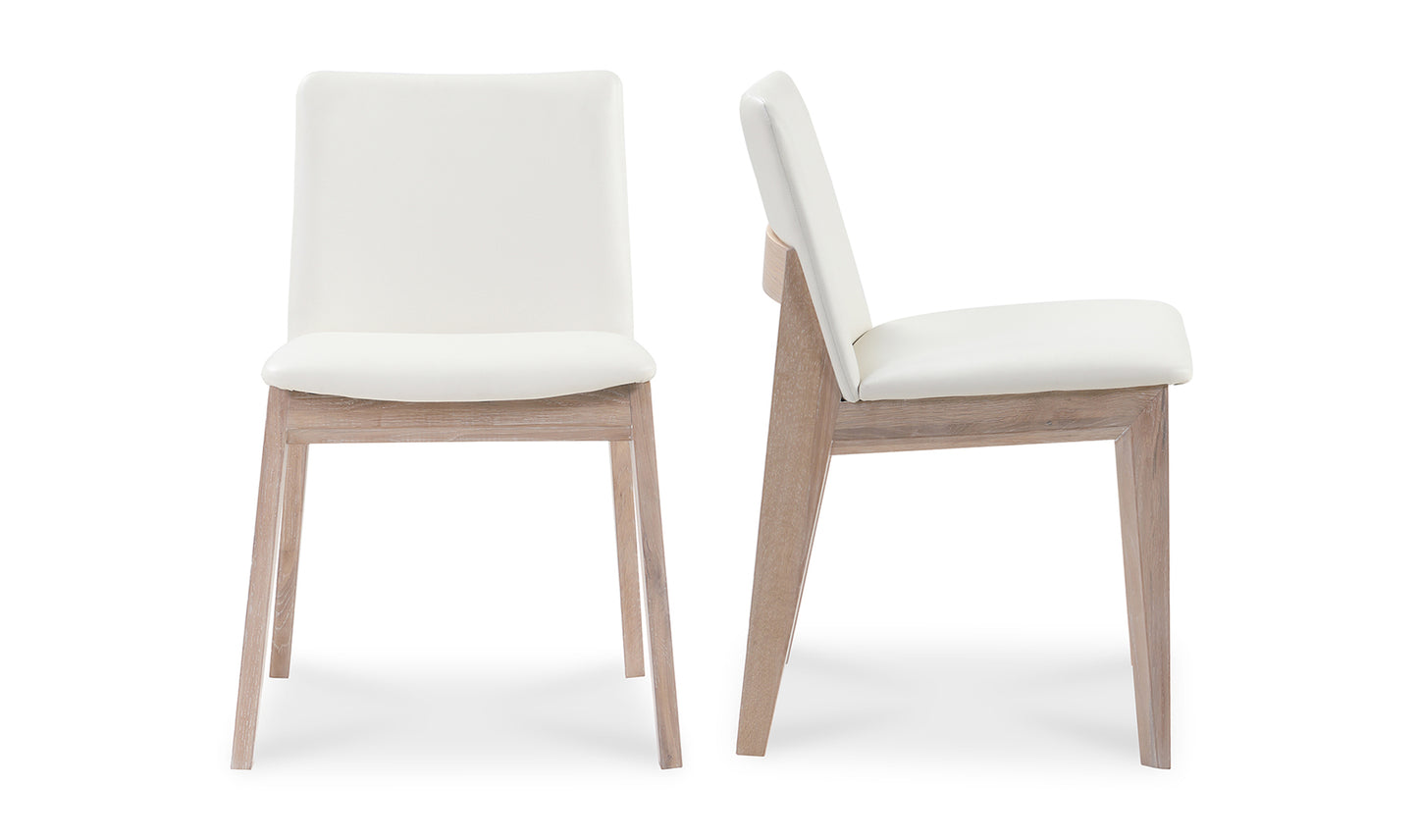 Deco Oak Dining Chairs: Set of 2