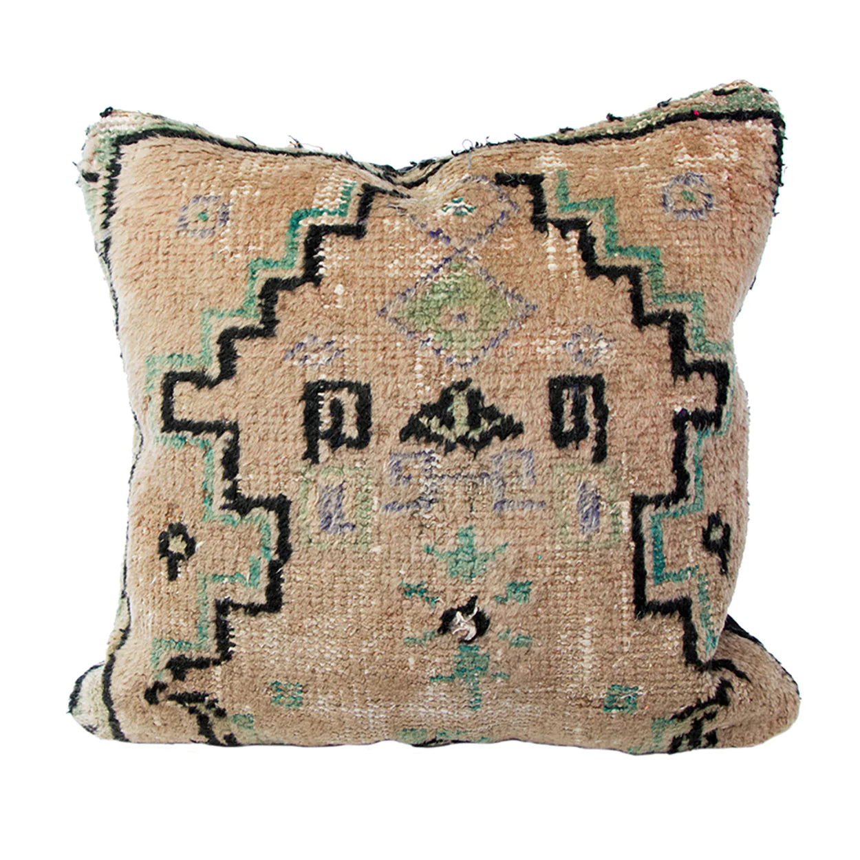 Vintage Turkish Rug Throw Pillow