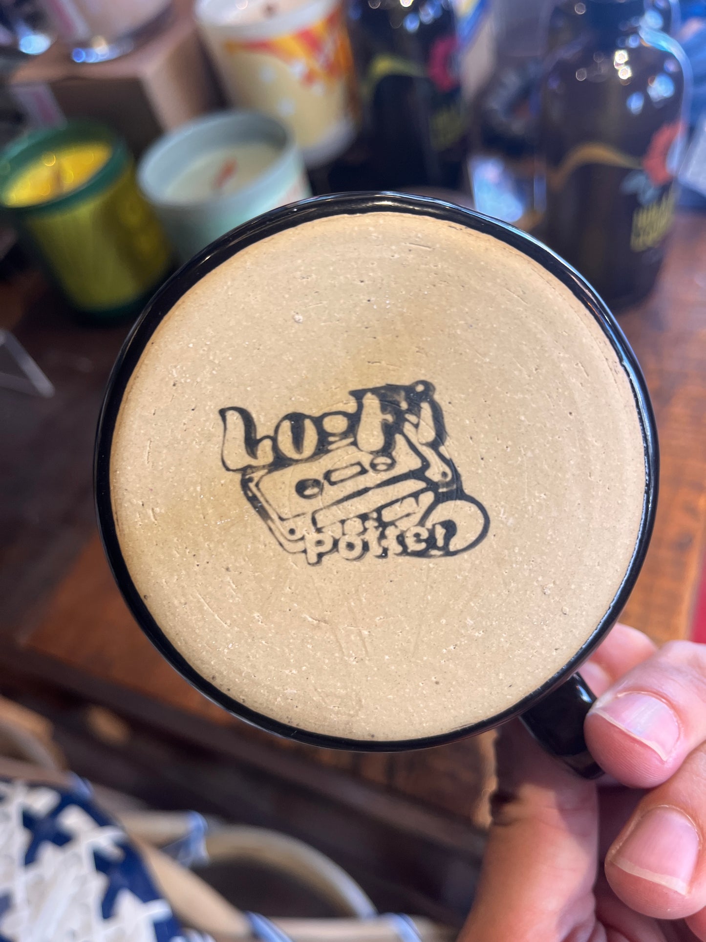 Lofi Potter Black Glazed Mug with Saucer