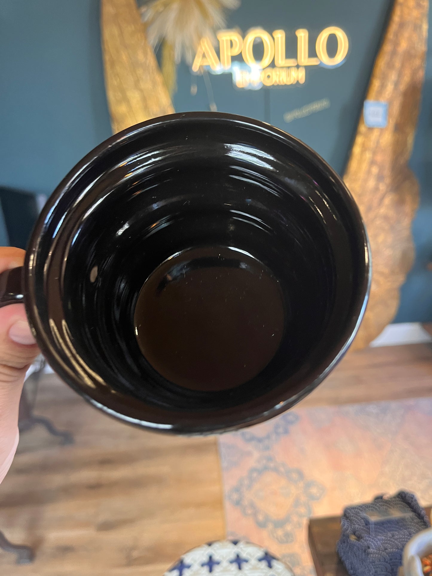 Lofi Potter Black Glazed Mug with Saucer