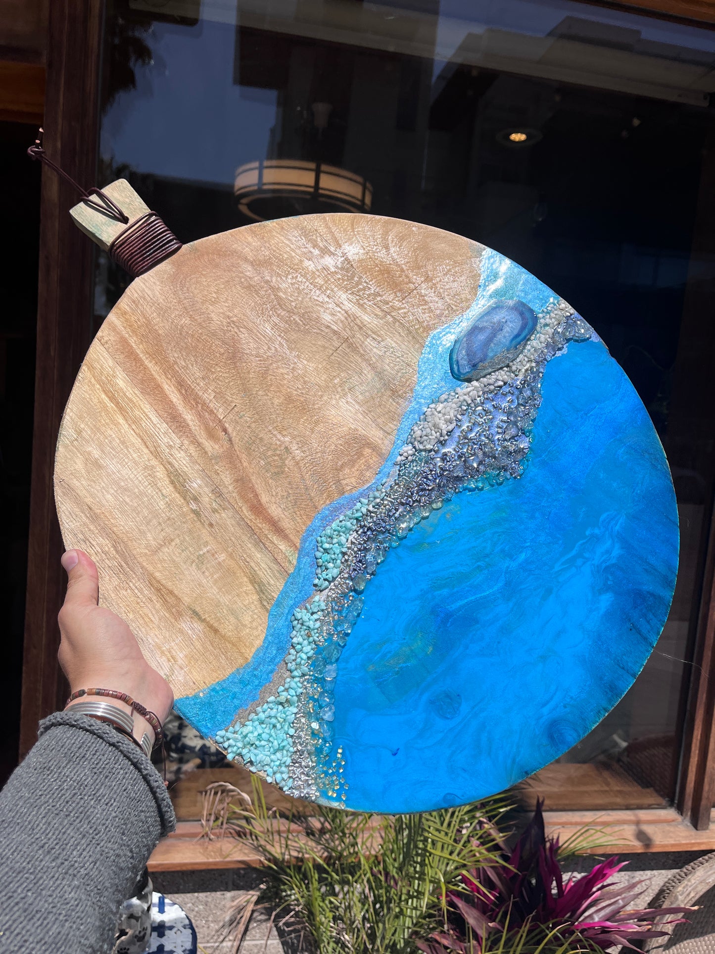 Wood and Resin Ocean Surf Charcuterie Boards