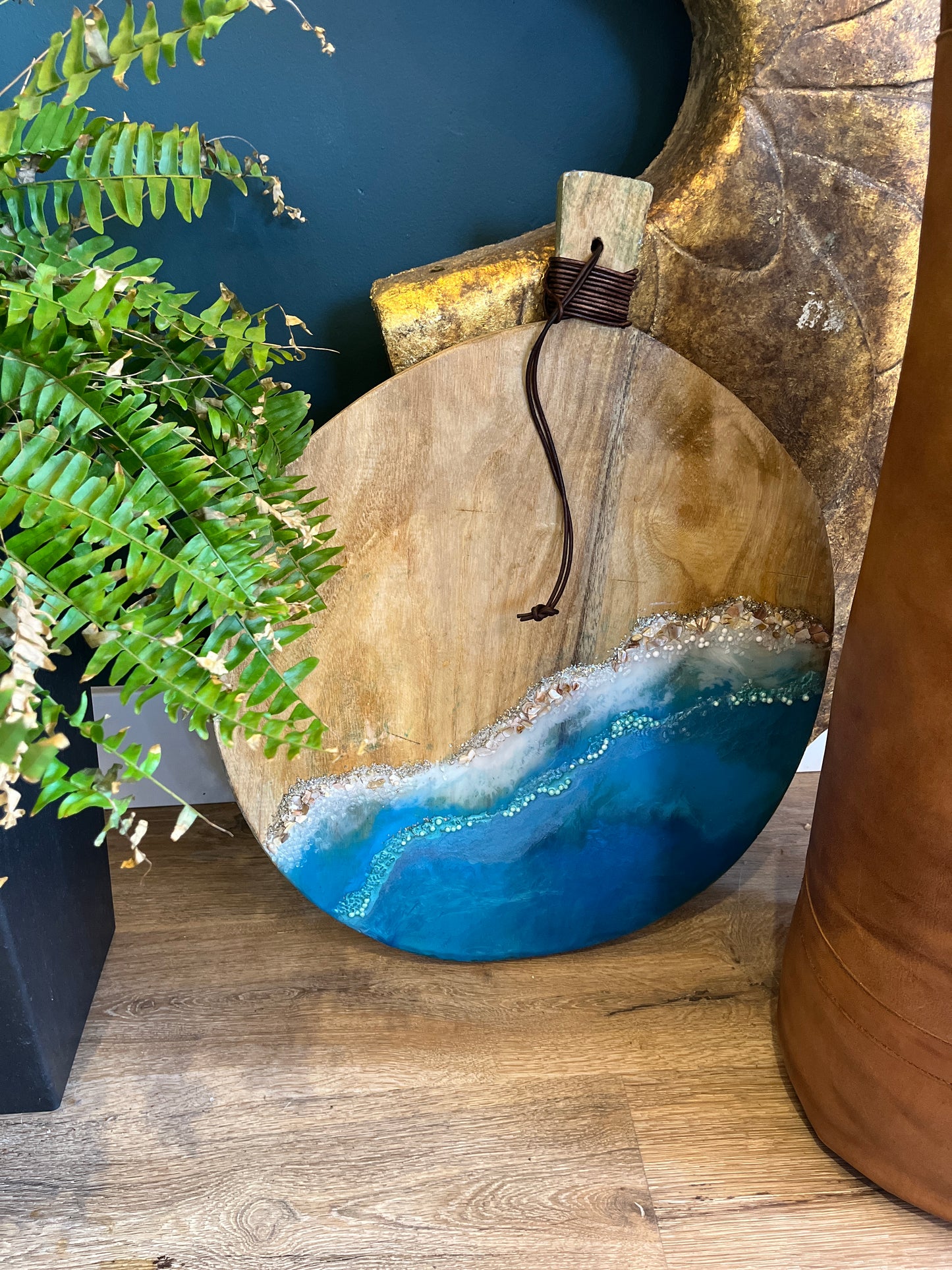 Wood and Resin Ocean Surf Charcuterie Boards