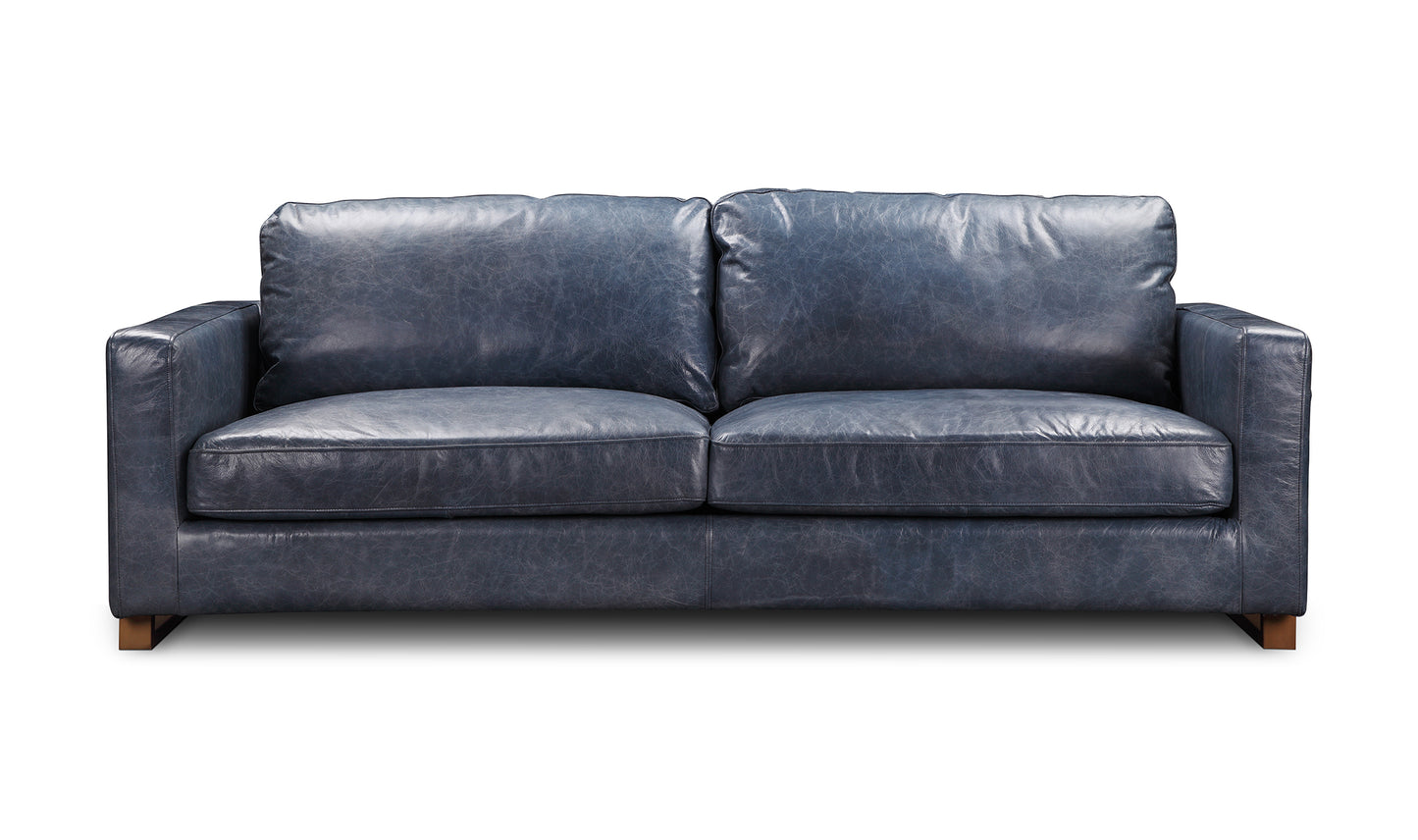 Nikoly Black Leather Sofa