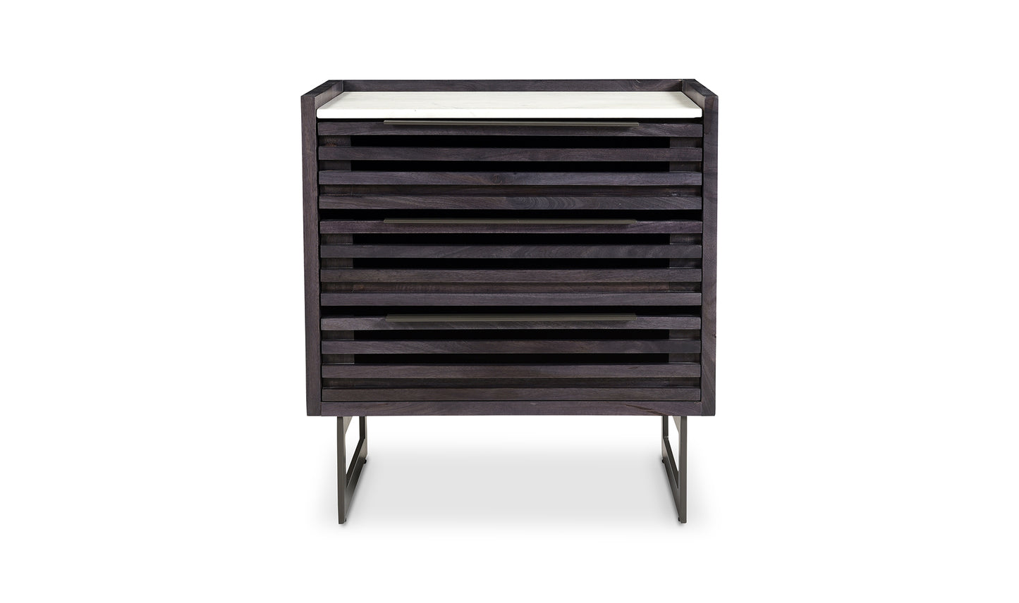 Paloma Three-Drawer Chest Nightstand