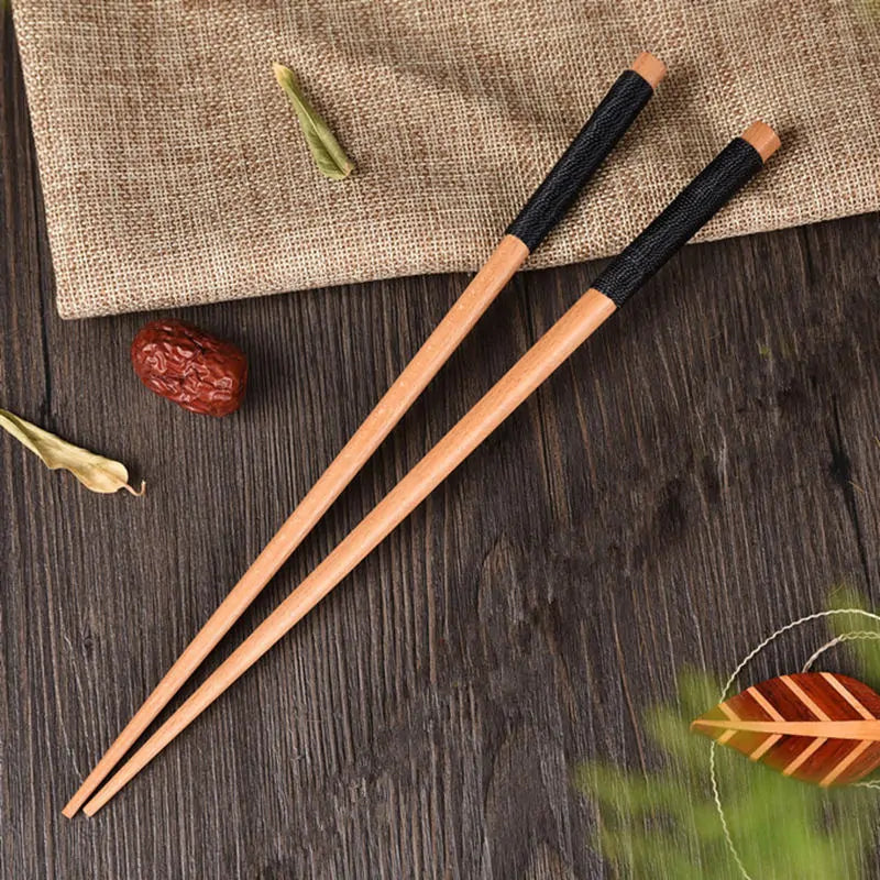 Palillos de sushi hechos a mano de madera de castaño natural japonés