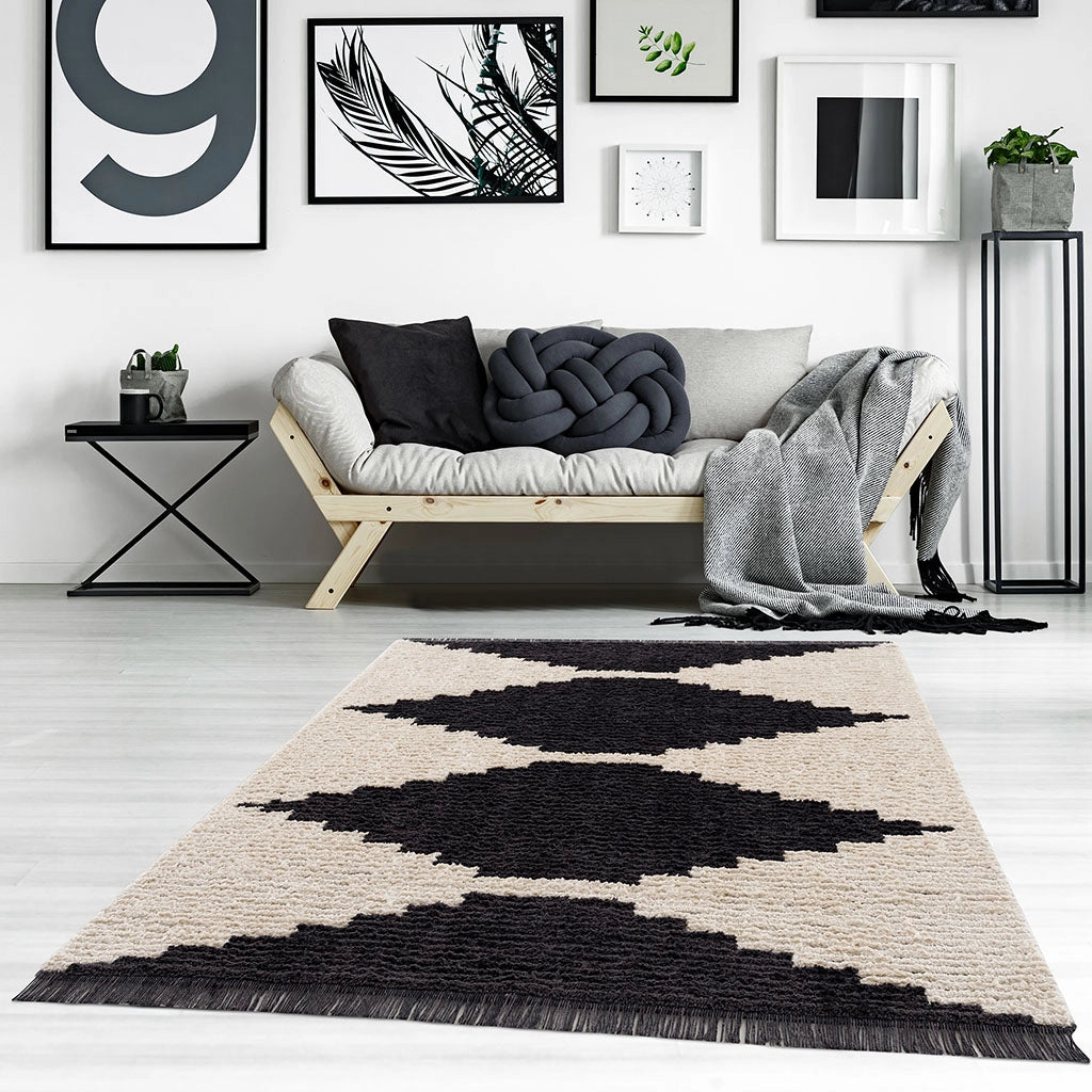 Contrasting Transitional Geometric Area Rug