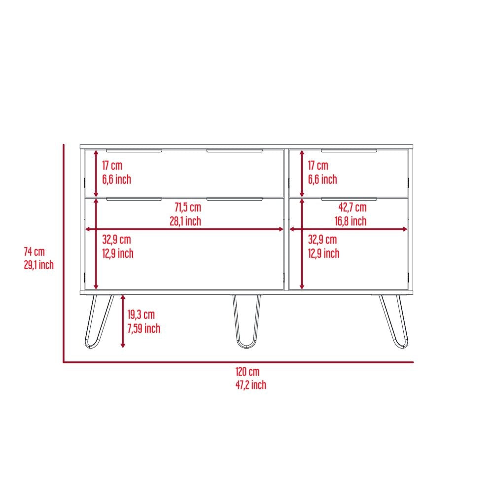 Midcentury Modern Dresser with Hairpin Legs