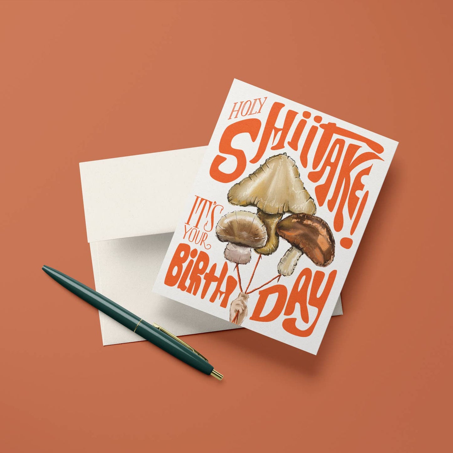 Holy Shiitake Birthday Greeting Card