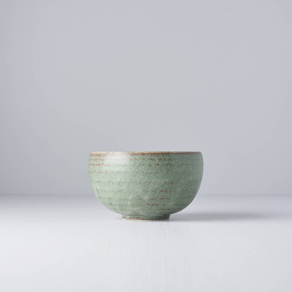 Japanese Green Fade U-Shape Rounded Bowl 13D 7.5H Porcelain