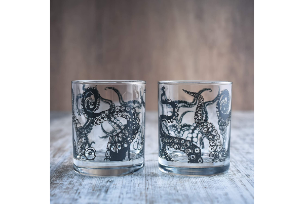 Octopus Whiskey Glasses - Set of 2