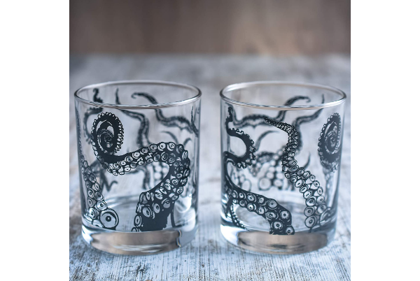 Octopus Whiskey Glasses - Set of 2