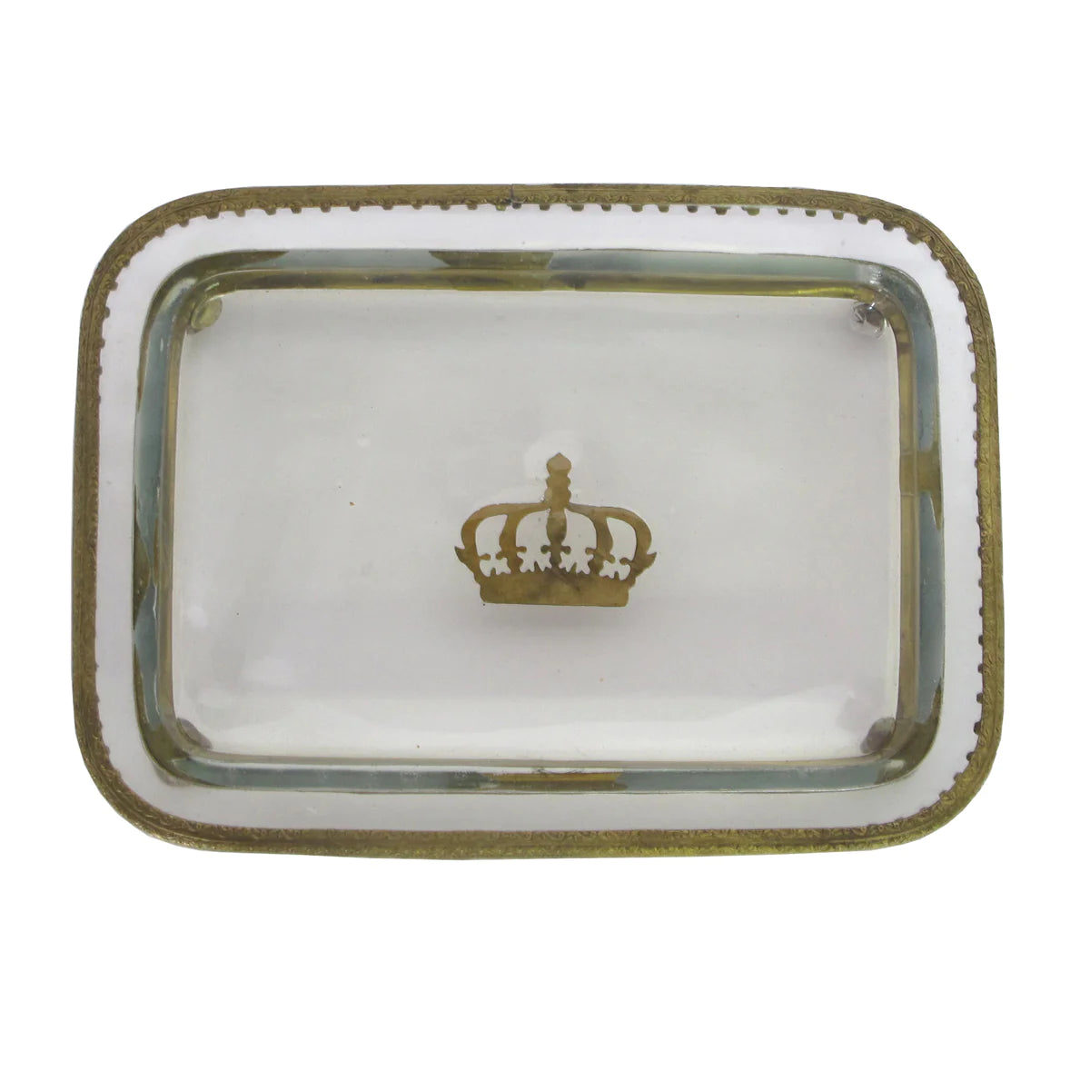 Glass Tray with Crown