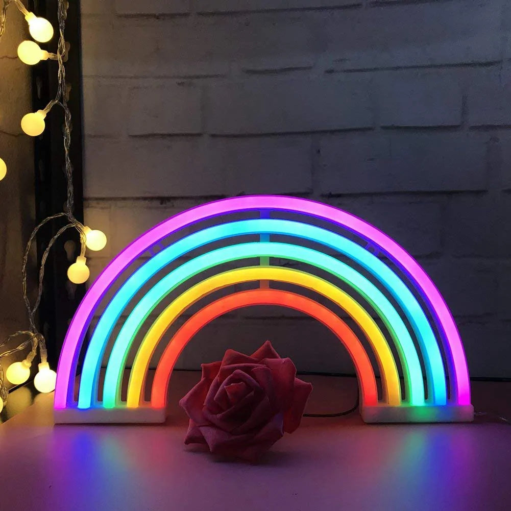 Lámpara de luz LED de arco iris para decoración