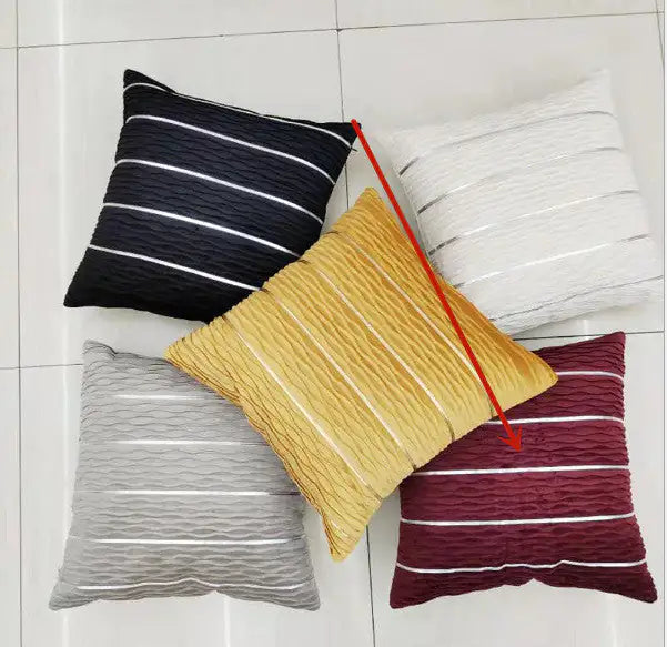 Luxury Striped Velvet Pillow Cover