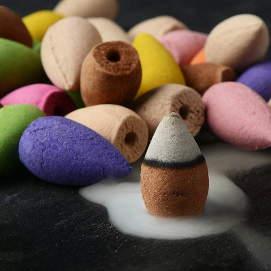 Colorful Floral Incense Cone Set