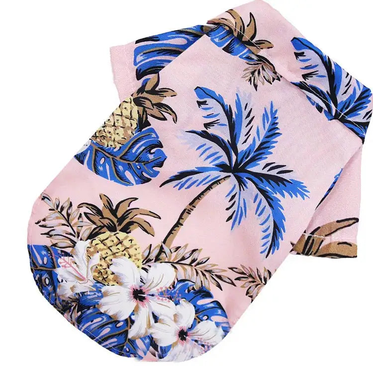 Camisetas hawaianas tropicales para perros