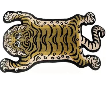 Alfombra tibetana con forma de tigre