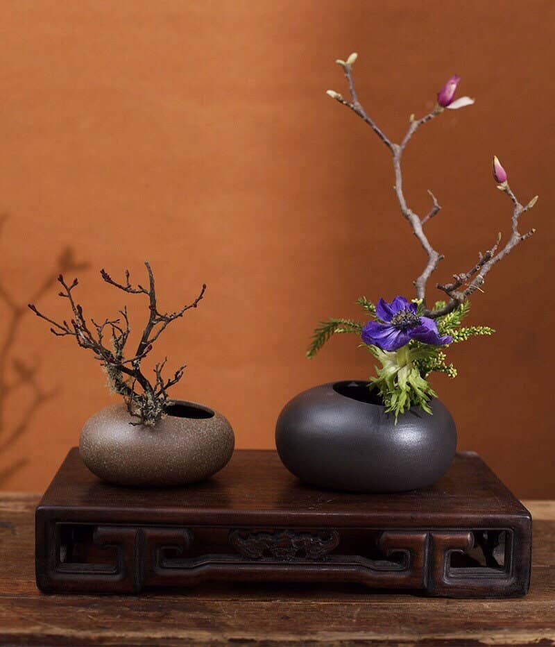 Handmade Ceramic Japanese Ikebana Vase