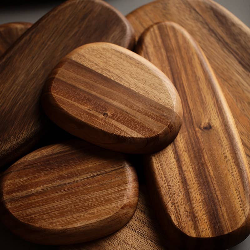 Bandejas de madera para té Gohobi Bandeja para servir Bandeja de madera Plato de madera Bandejas para té Gongfu (5 versiones) Chado japonés