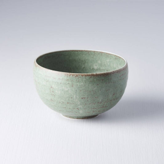 Japanese Green Fade U-Shape Rounded Bowl 13D 7.5H Porcelain