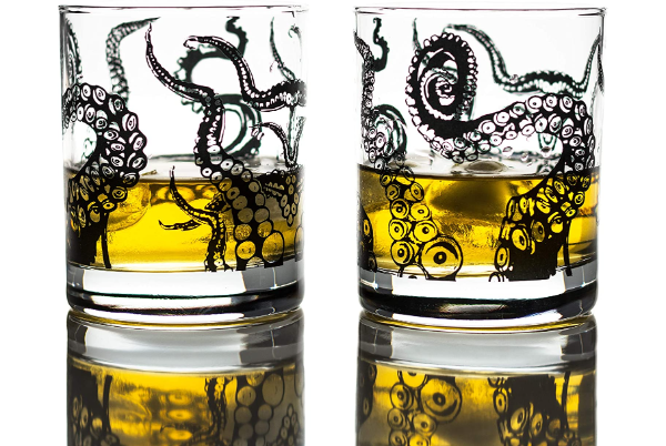 Octopus Whiskey Glasses - Set of 2