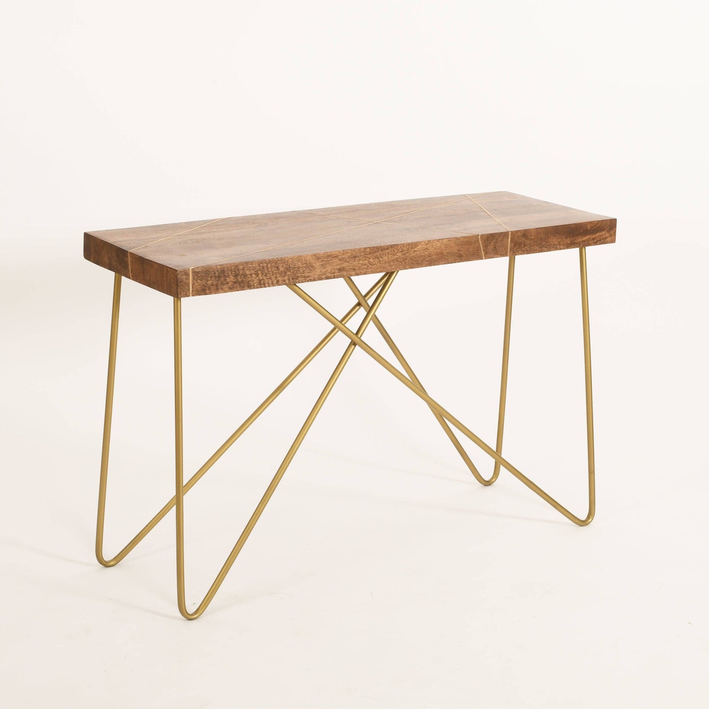 Rayos Brass Inlay Console Table