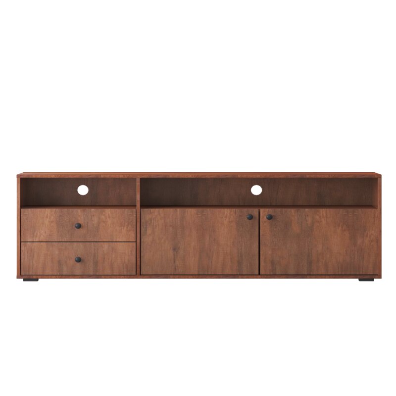 Modern Style Multi-storage Dark Brown TV Cabinet