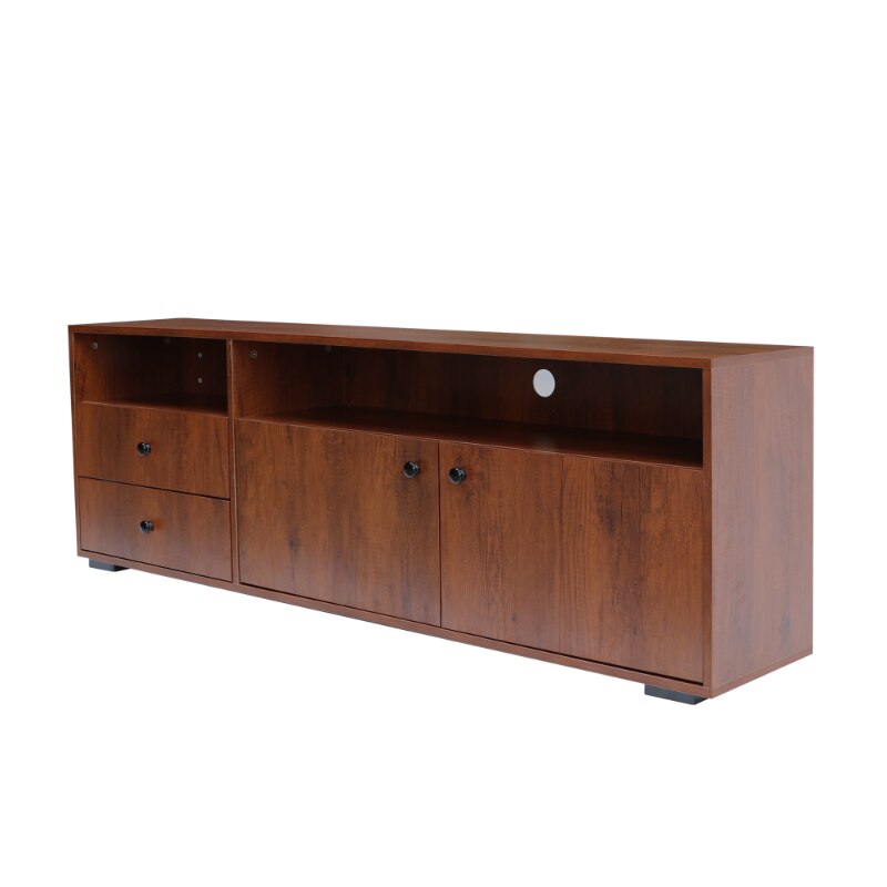 Modern Style Multi-storage Dark Brown TV Cabinet