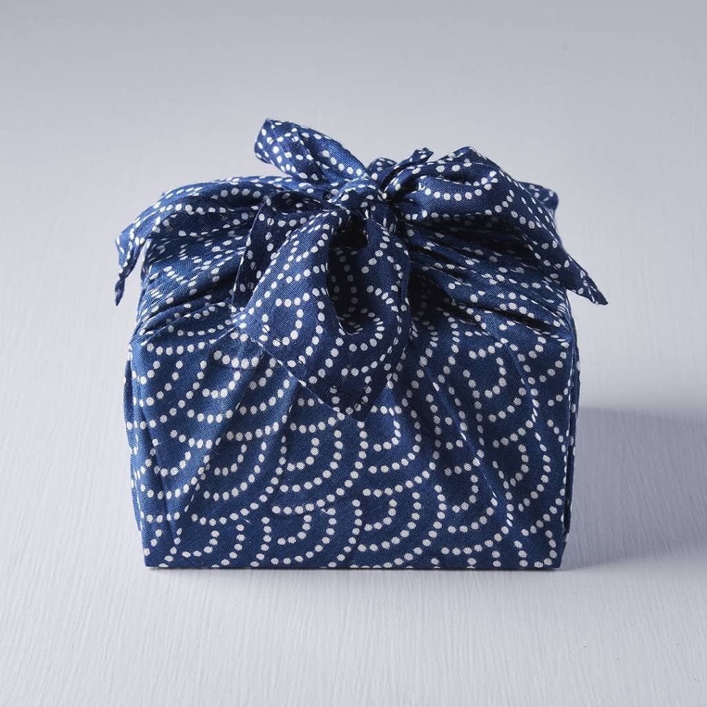 Blue reusable Furoshiki