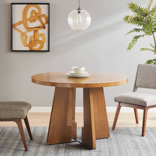 44" Round Modern Dining Table Seats 4 People