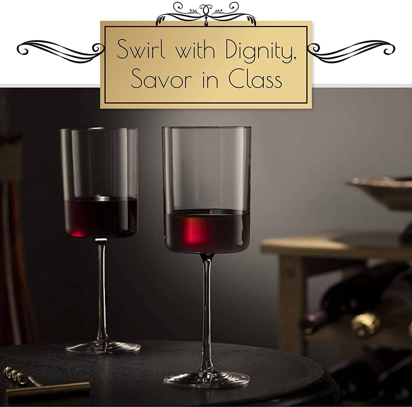 Wine Glasses Superlative Square Edge | Gift Package